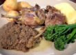 Duck with peverada and polenta