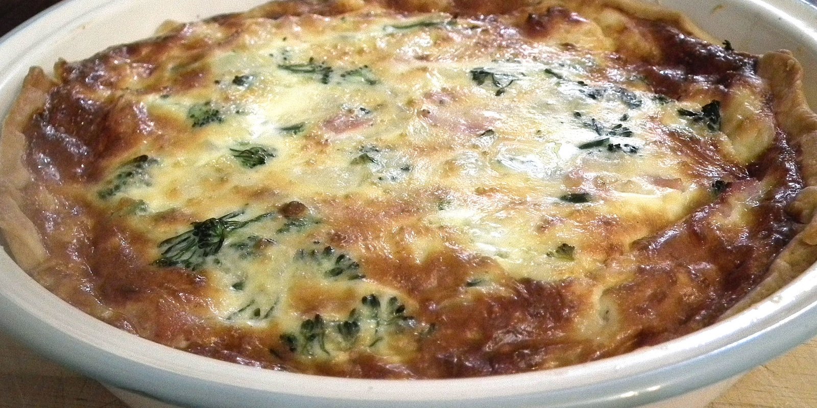 Bacon and broccoli quiche