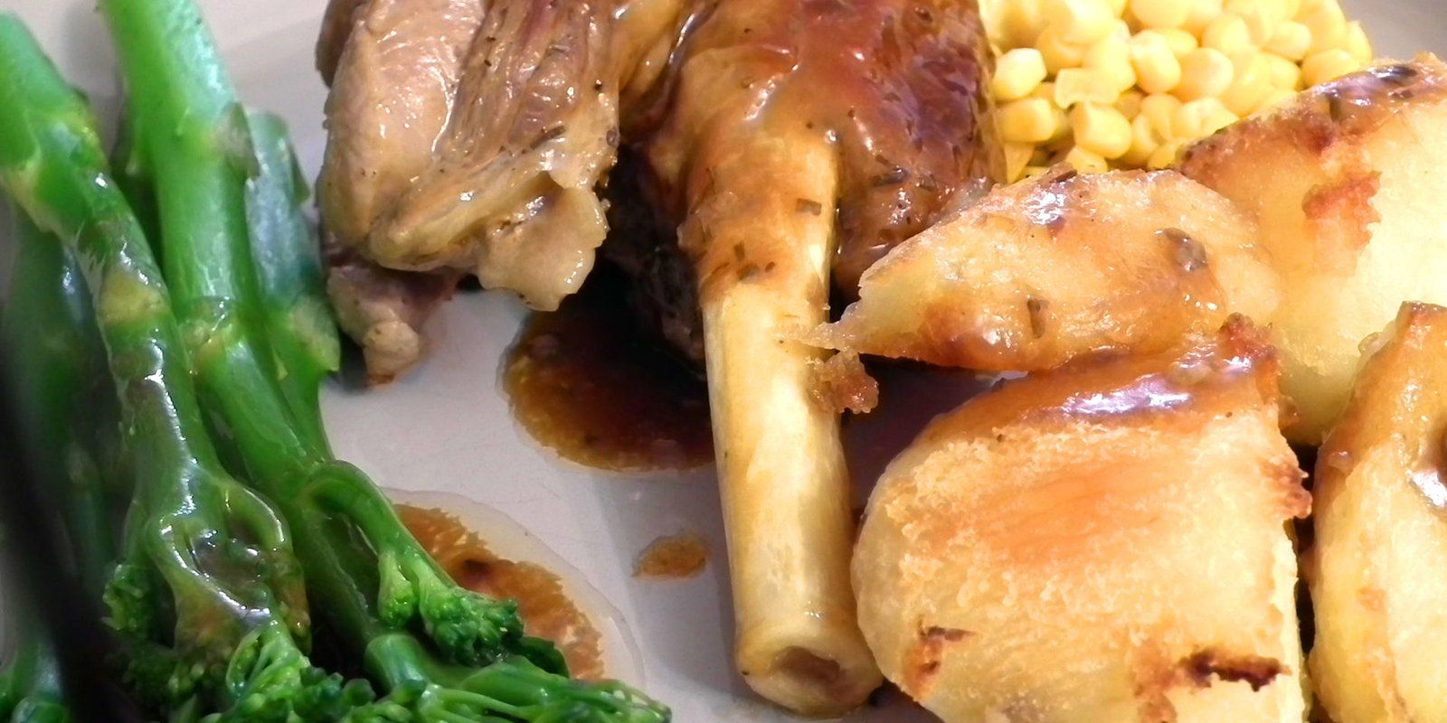 Roasted lamb shanks