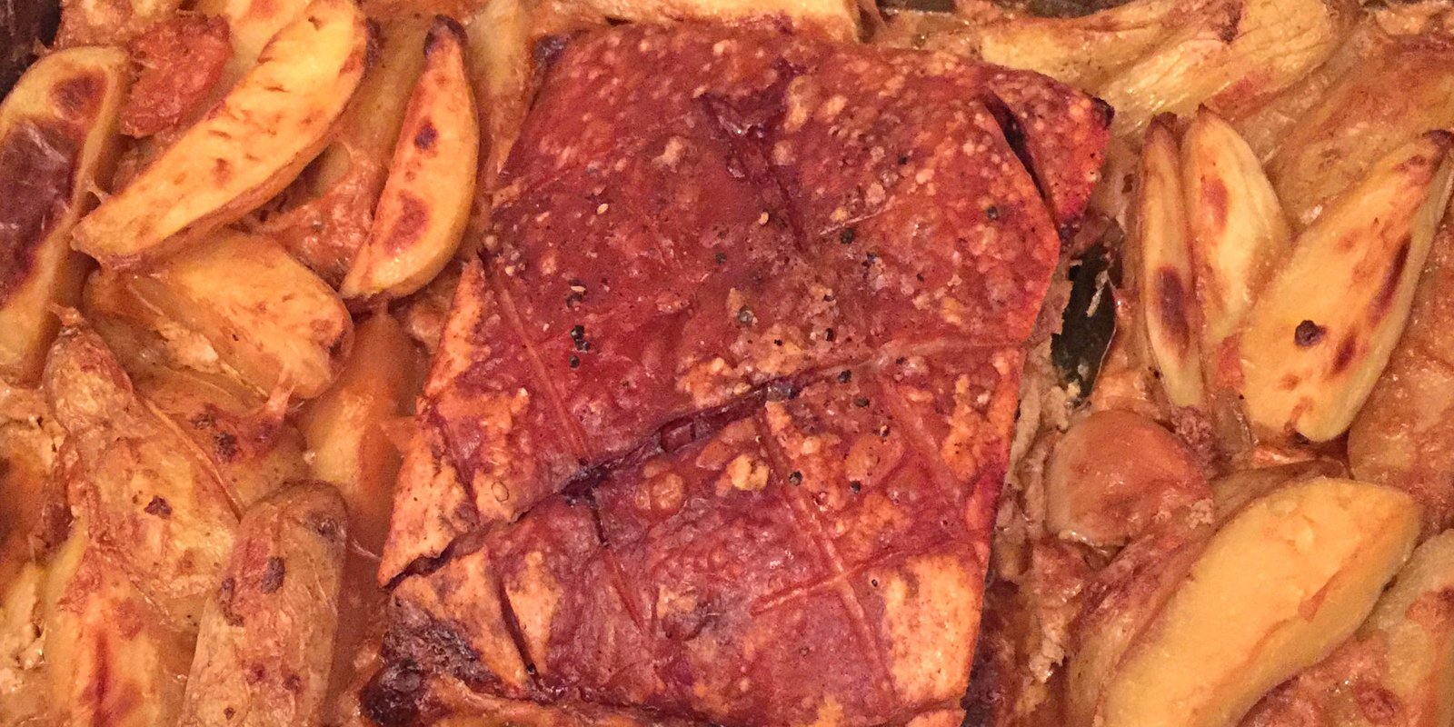 Pork belly baked in milk