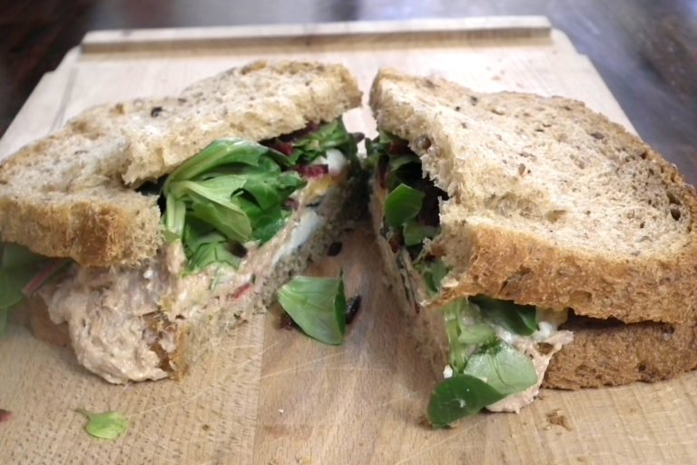 Tuna and egg sandwich
