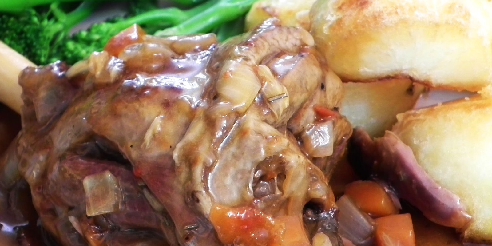 Braised lamb shanks