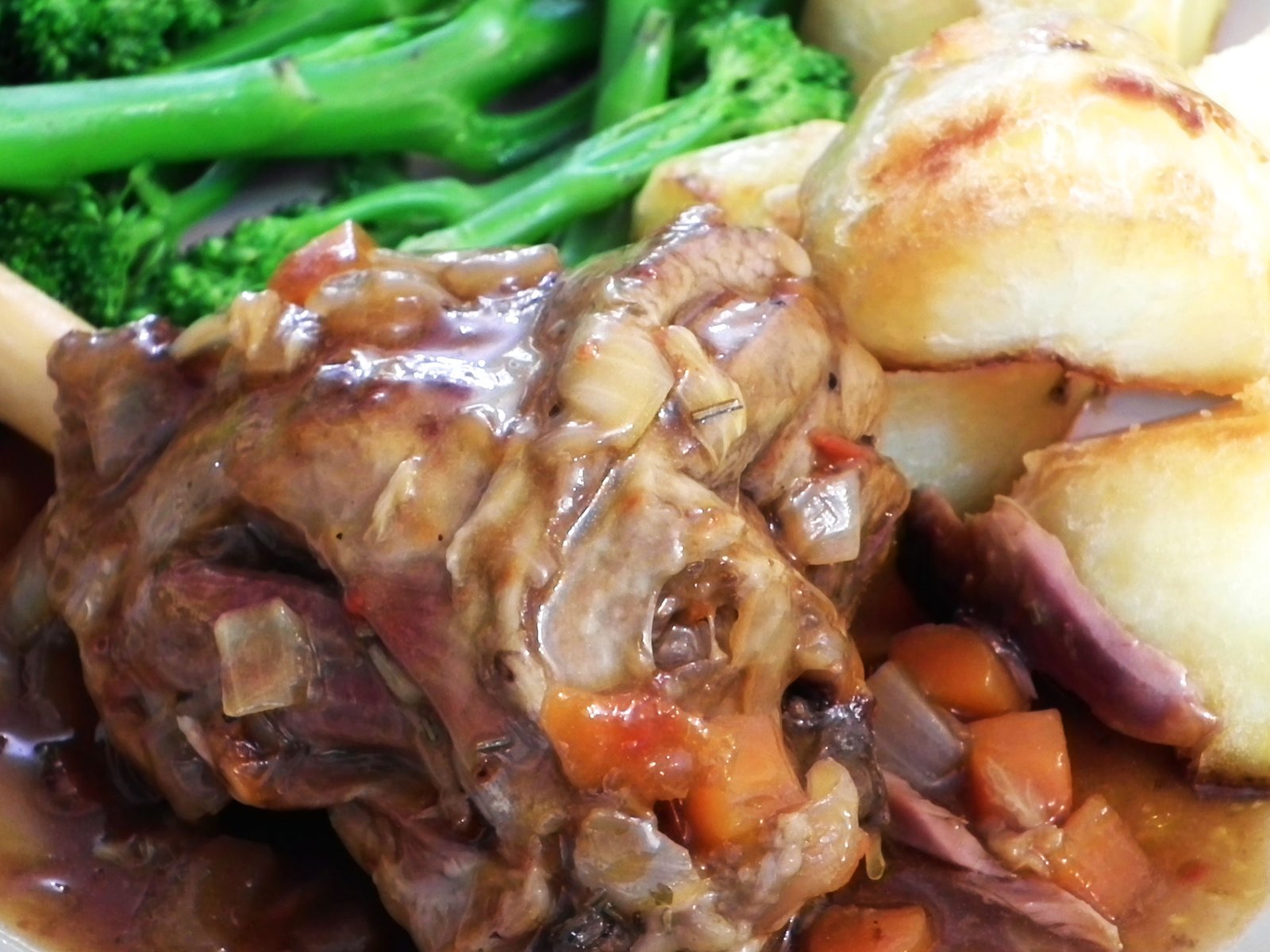 Braised lamb shanks